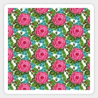 Botanical Rose Pattern Magnet